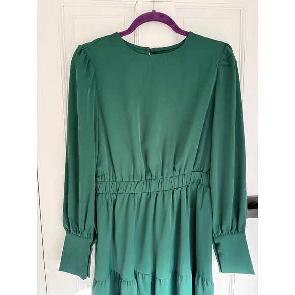 Green Ruffle Mini Dress - Picture 3 of 10